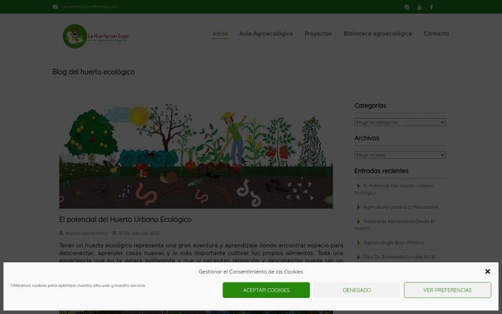 Screenshot of lahuertaconlupa.com