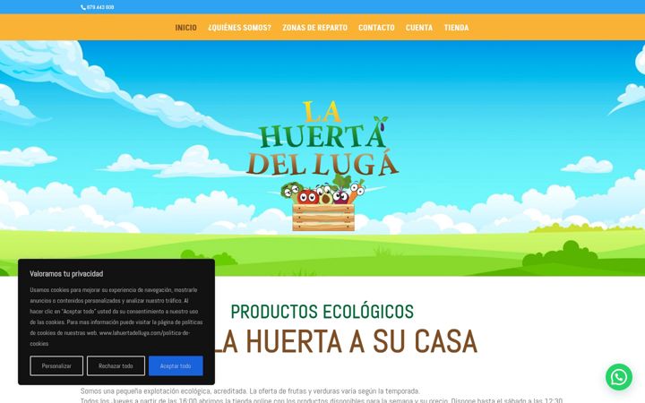 Screenshot of lahuertadelluga.com