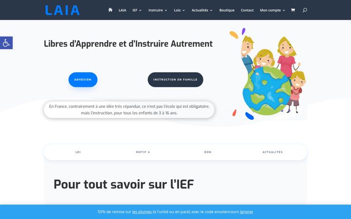Screenshot of laia-asso.fr