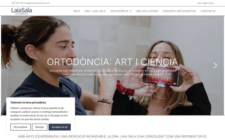 Screenshot of laiasalaortodoncia.com
