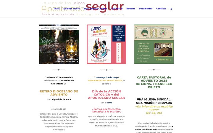 Screenshot of laicosarchicompostela.com