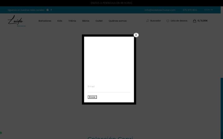 Screenshot of laidabeachwear.com