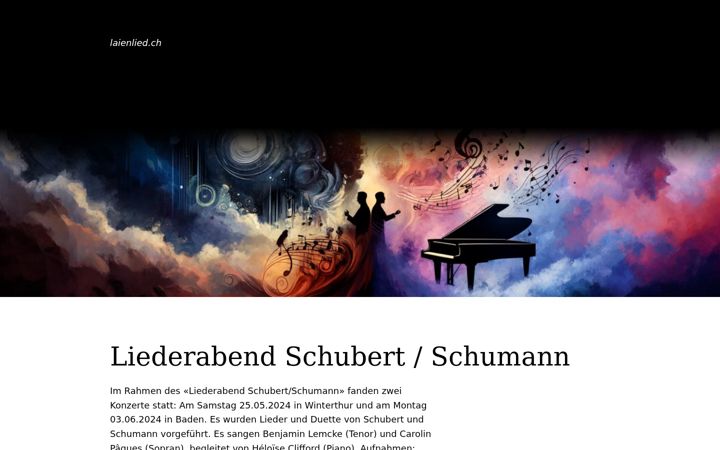 Screenshot of laienlieder.ch