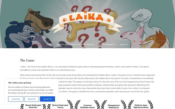 Screenshot of laika-game.net