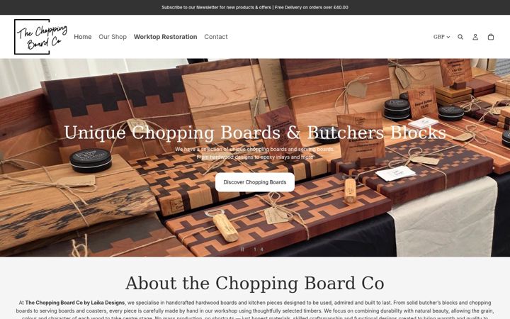 Screenshot of laikadesigns.co.uk