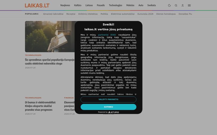 Screenshot of laikas.lt