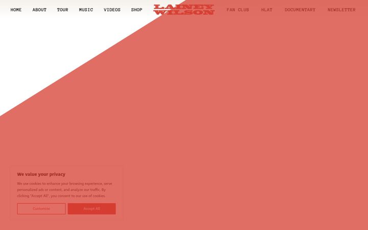 Screenshot of laineywilson.com