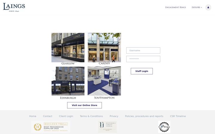 Screenshot of laingscentral.co.uk