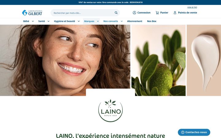 Screenshot of lainocosmetics.com