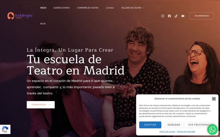 Screenshot of laintegrateatro.com