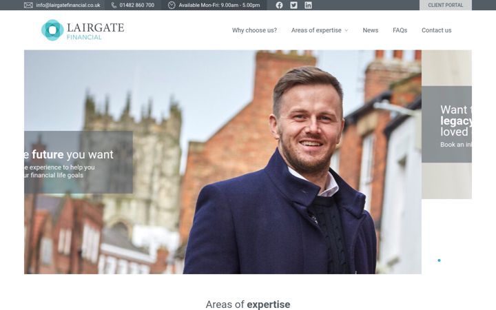 Screenshot of lairgatefinancial.co.uk
