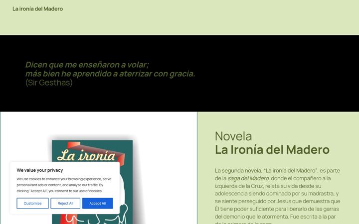 Screenshot of laironiadelmadero.com.es