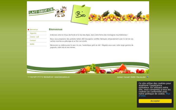 Screenshot of lait-shop.ch