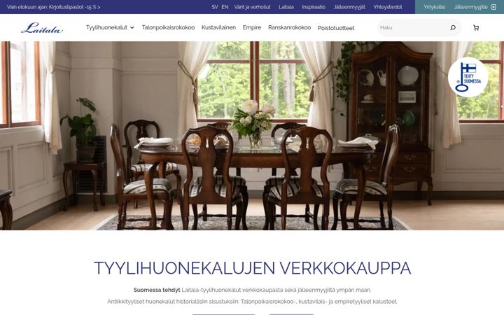 Screenshot of laitala.com