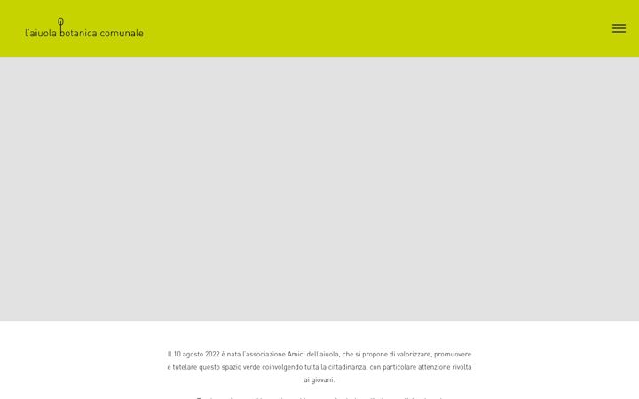Screenshot of laiuolabotanicacomunale.it