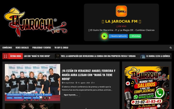 Screenshot of lajarochafm.com