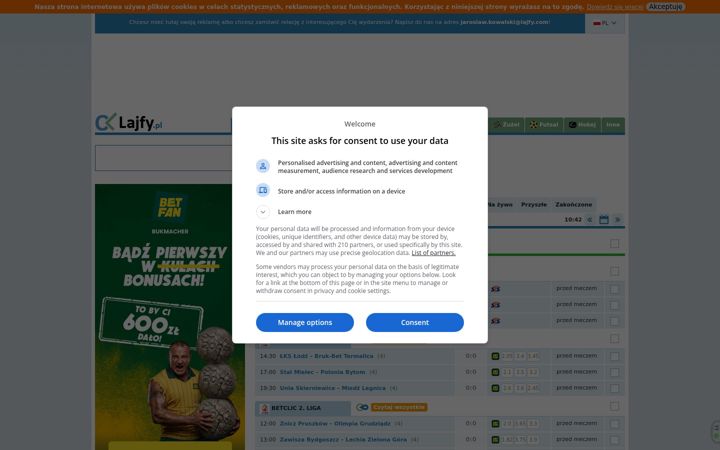 Screenshot of lajfy.com