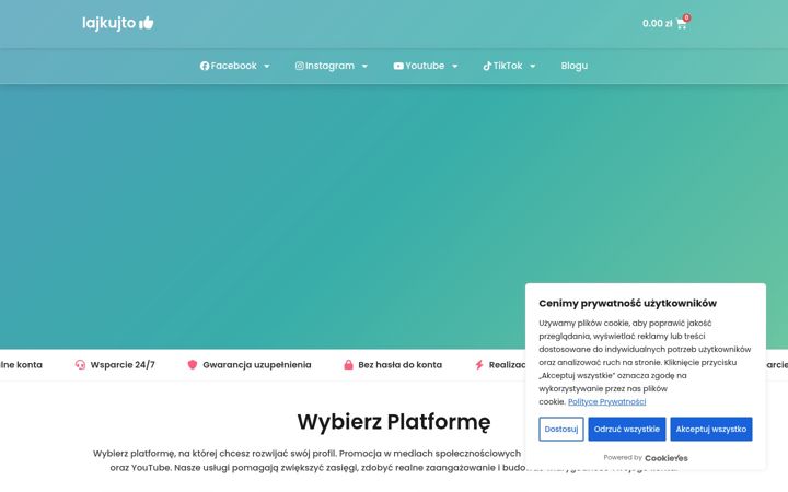 Screenshot of lajkujto.pl