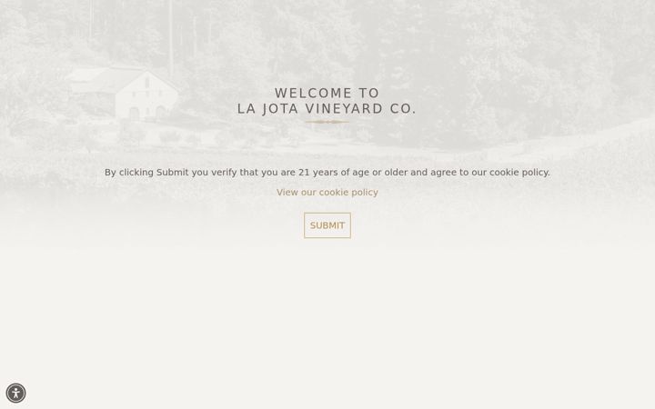Screenshot of lajotavineyardco.com