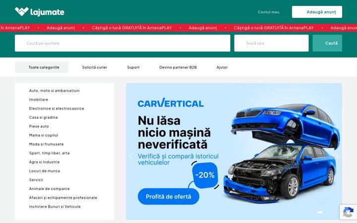 Screenshot of lajumate.ro