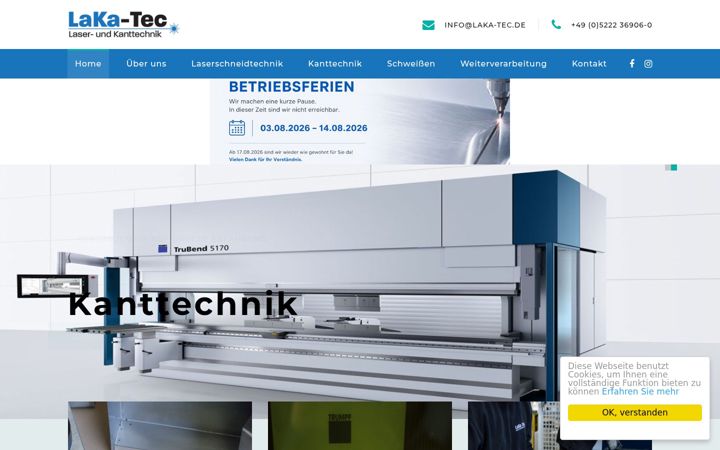 Screenshot of laka-tec.de