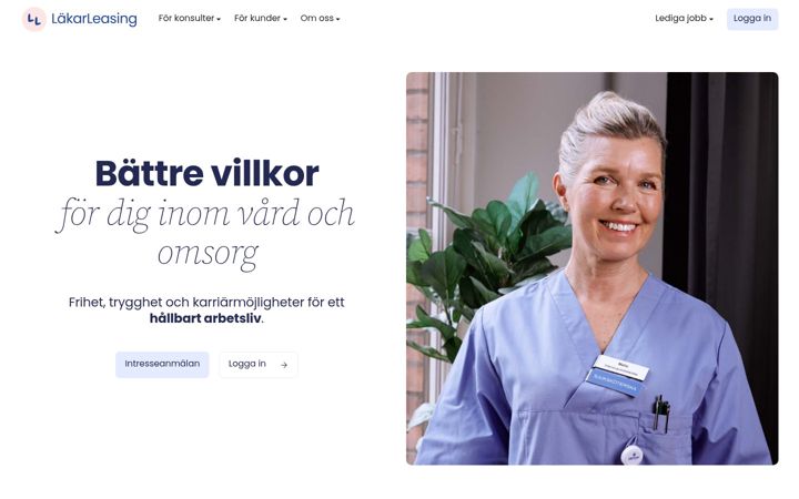 Screenshot of lakarleasing.se