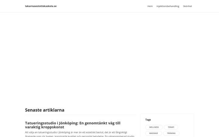 Screenshot of lakarnasestetiskaskola.se