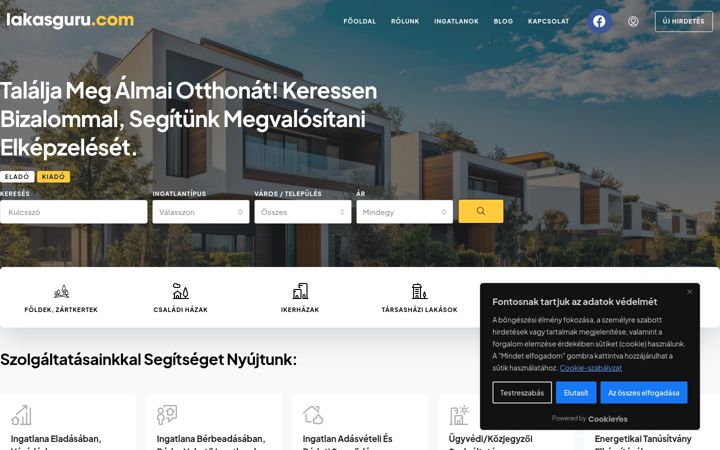 Screenshot of lakasguru.com