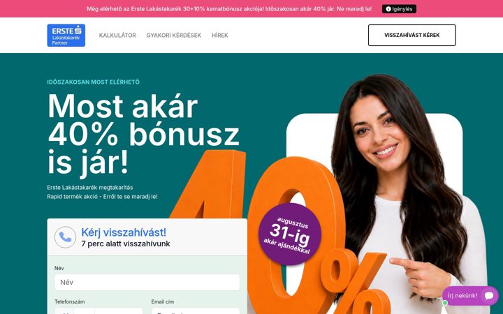 Screenshot of lakastakarekszamla.hu