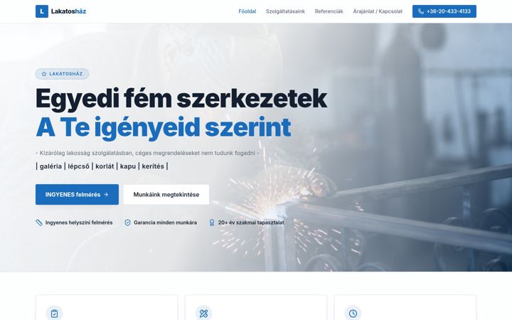 Screenshot of lakatoshaz.hu