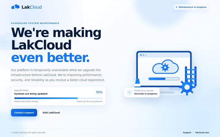 Screenshot of lakcloud.com