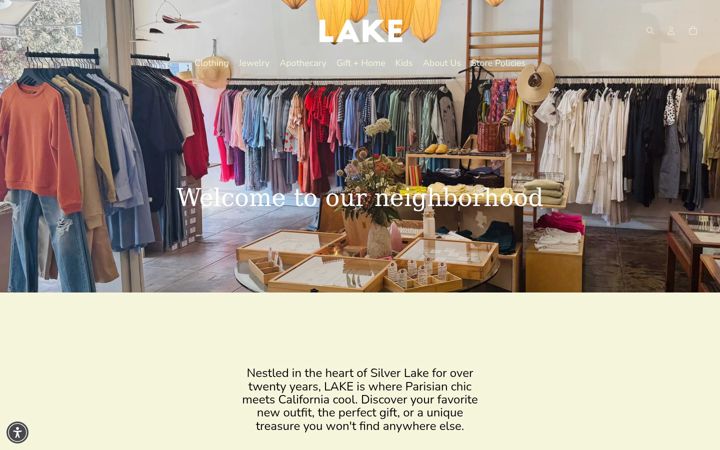 Captura de ecrã de lakeboutique.com