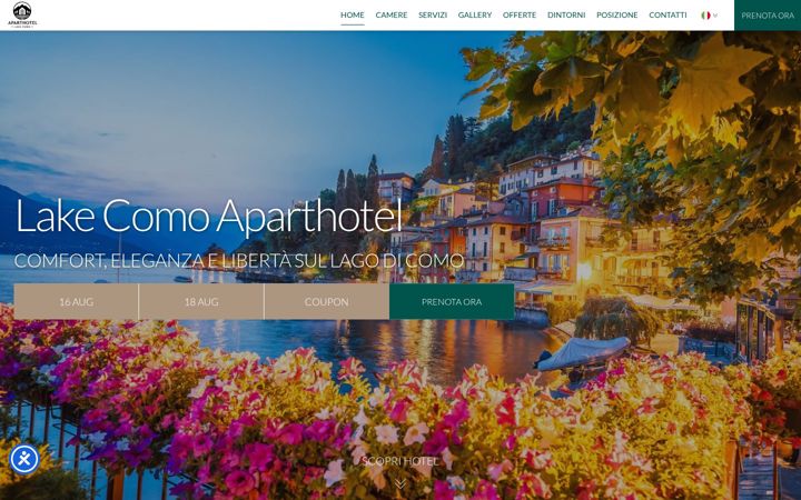 Screenshot of lakecomoaparthotel.com