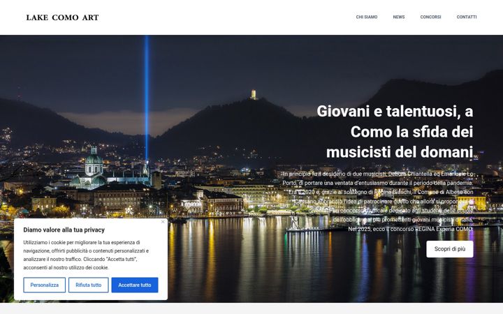 Screenshot of lakecomoart.it
