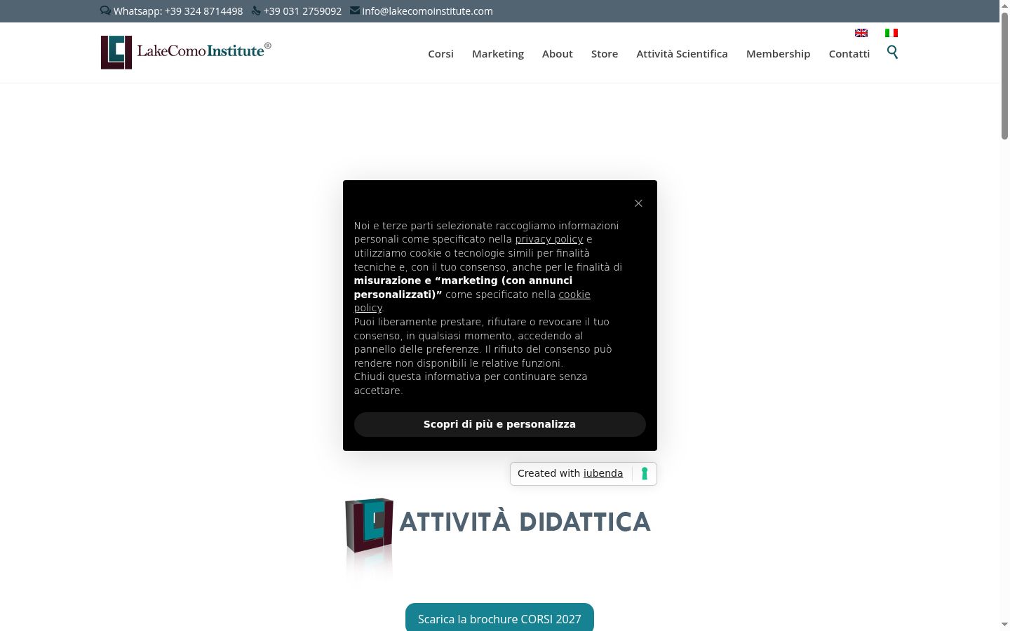 Screenshot του banner συγκατάθεσης που εμφανίστηκε πριν από οποιαδήποτε αλληλεπίδραση
