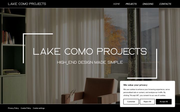 Screenshot of lakecomoprojects.com