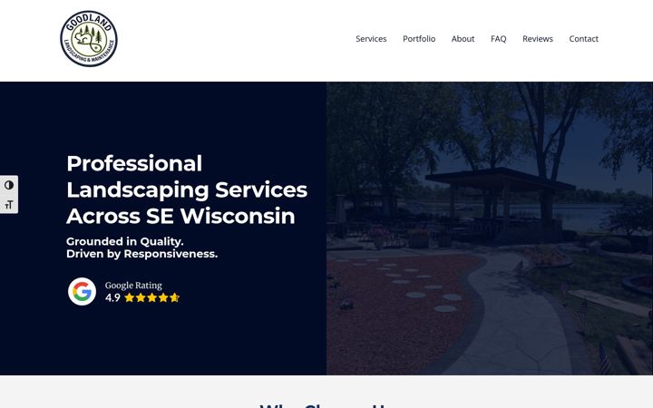 Screenshot of lakecountrygravelwi.com