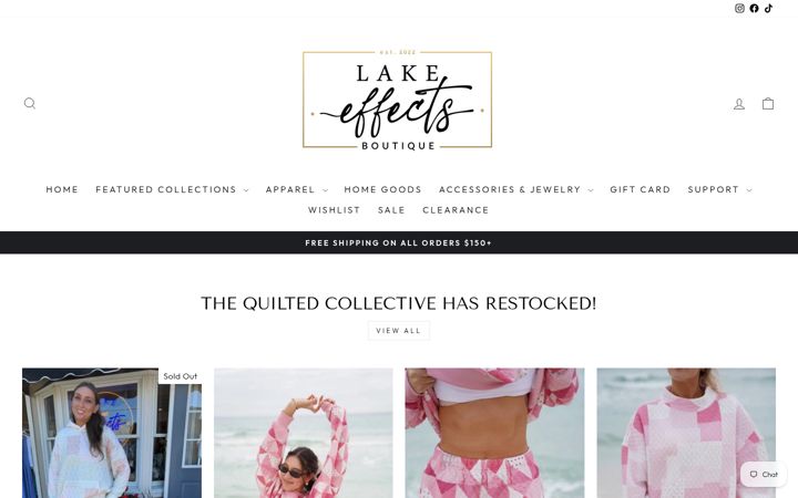Screenshot of lakeeffectsboutique.com