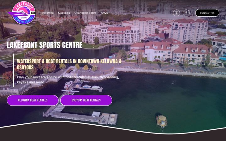 Screenshot of lakefrontsports.com