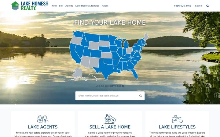Screenshot of lakehomes.com