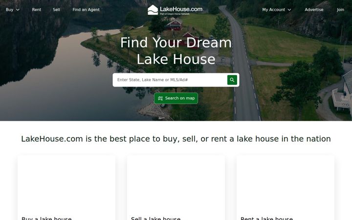 Screenshot of lakehouse.com