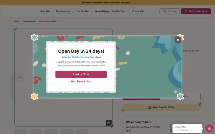 Screenshot of lakehousenursery.co.uk