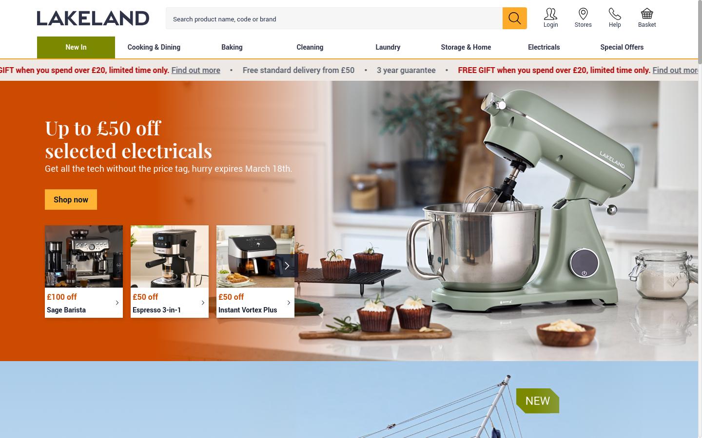 Screenshot of lakeland.co.uk