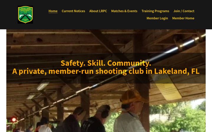 Screenshot of lakelandgunclub.com