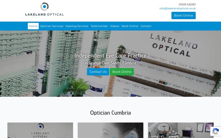 Screenshot of lakelandoptical.co.uk