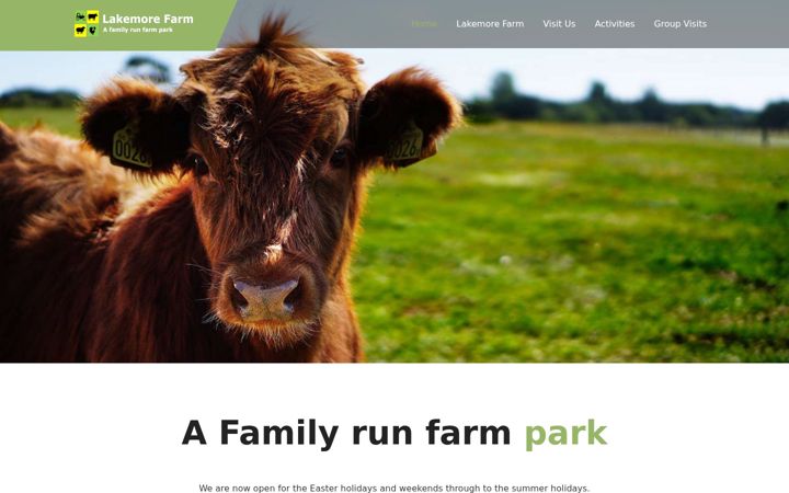 Screenshot of lakemorefarm.com