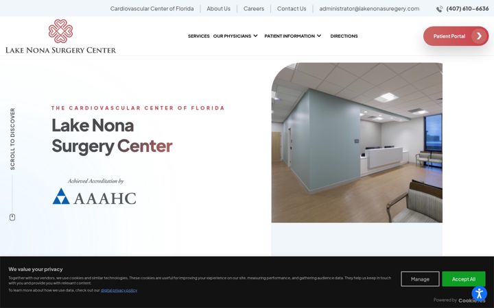Screenshot of lakenonasurgery.com