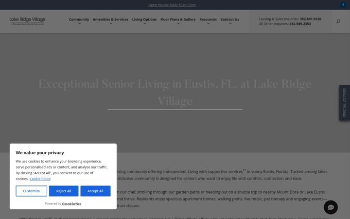 Screenshot of lakeridgevillagesl.com