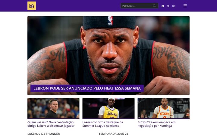 Screenshot of lakersbrasil.com