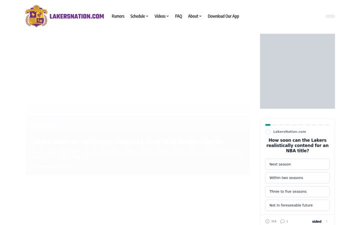 Screenshot of lakersnation.com